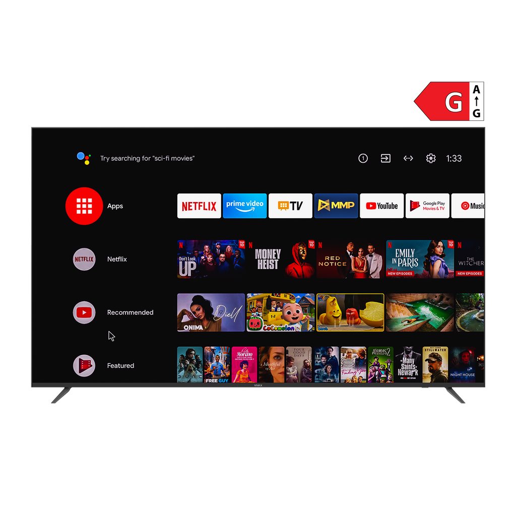 TV Smart VIVAX 75" A Series 75UHD10K 4K