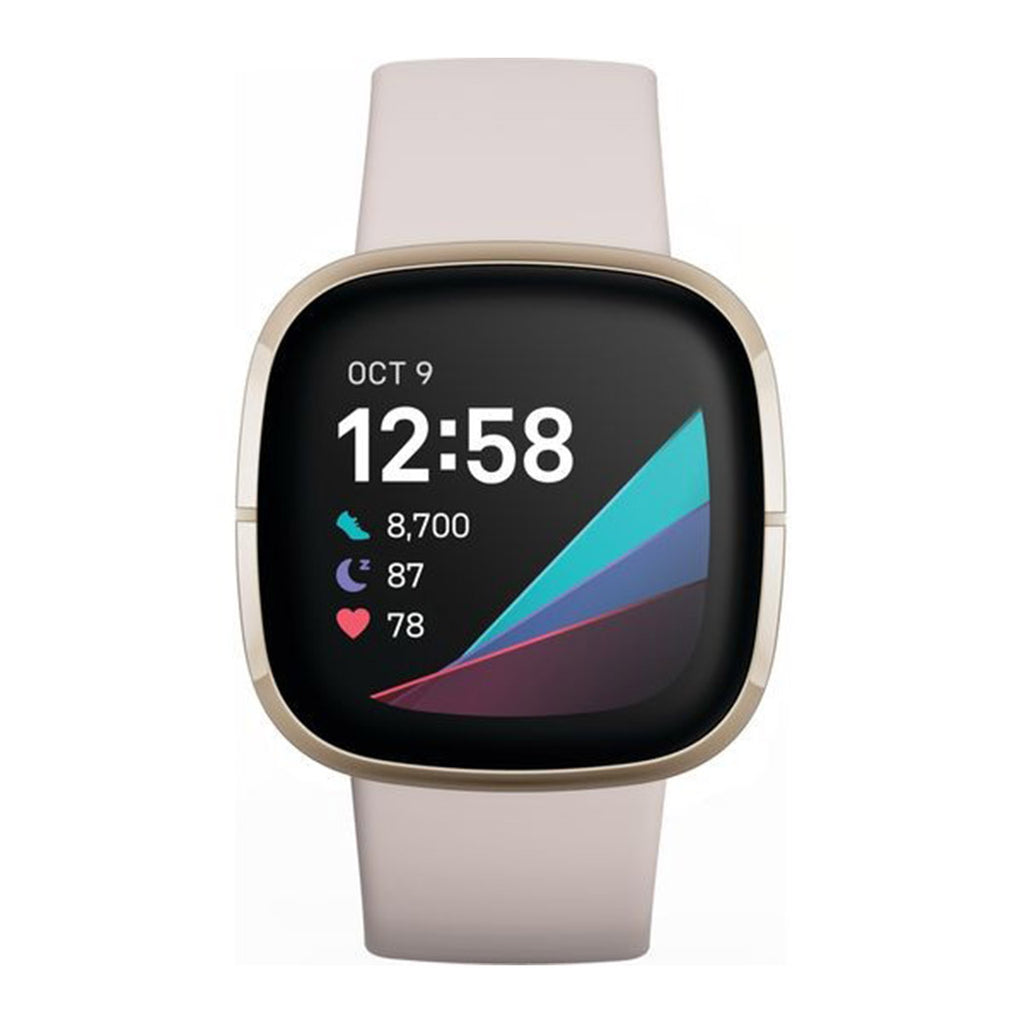 Smart Watch FITBIT Sense Lunar White/Soft Gold