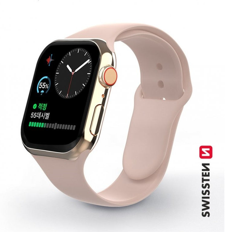 Rrip Silikoni SWISSTEN Për APPLE Watch 38-40mm, Rozë