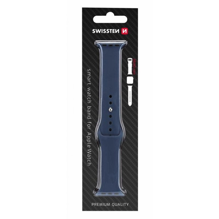 Rrip Silikoni SWISSTEN Për APPLE Watch 38-44mm Kaltër