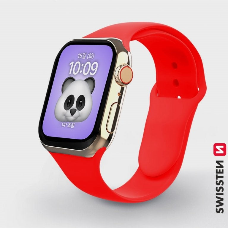 Rrip Silikoni SWISSTEN Për APPLE Watch 42-44mm, I Kuq