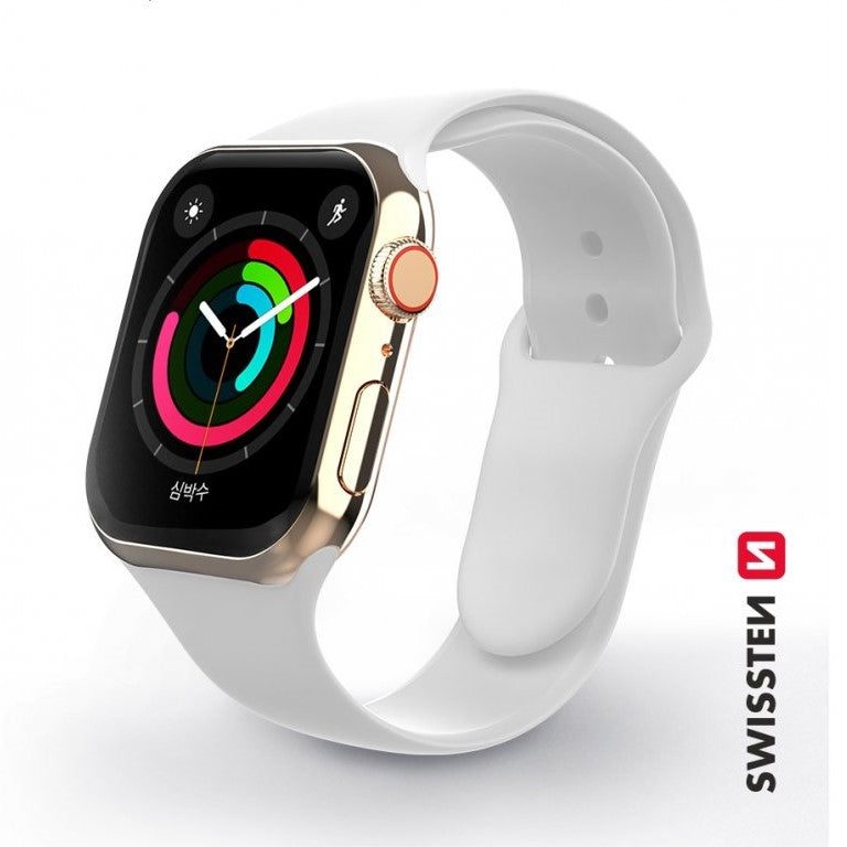 Rrip Silikoni SWISSTEN Për APPLE Watch 42-44mm, I Bardhë