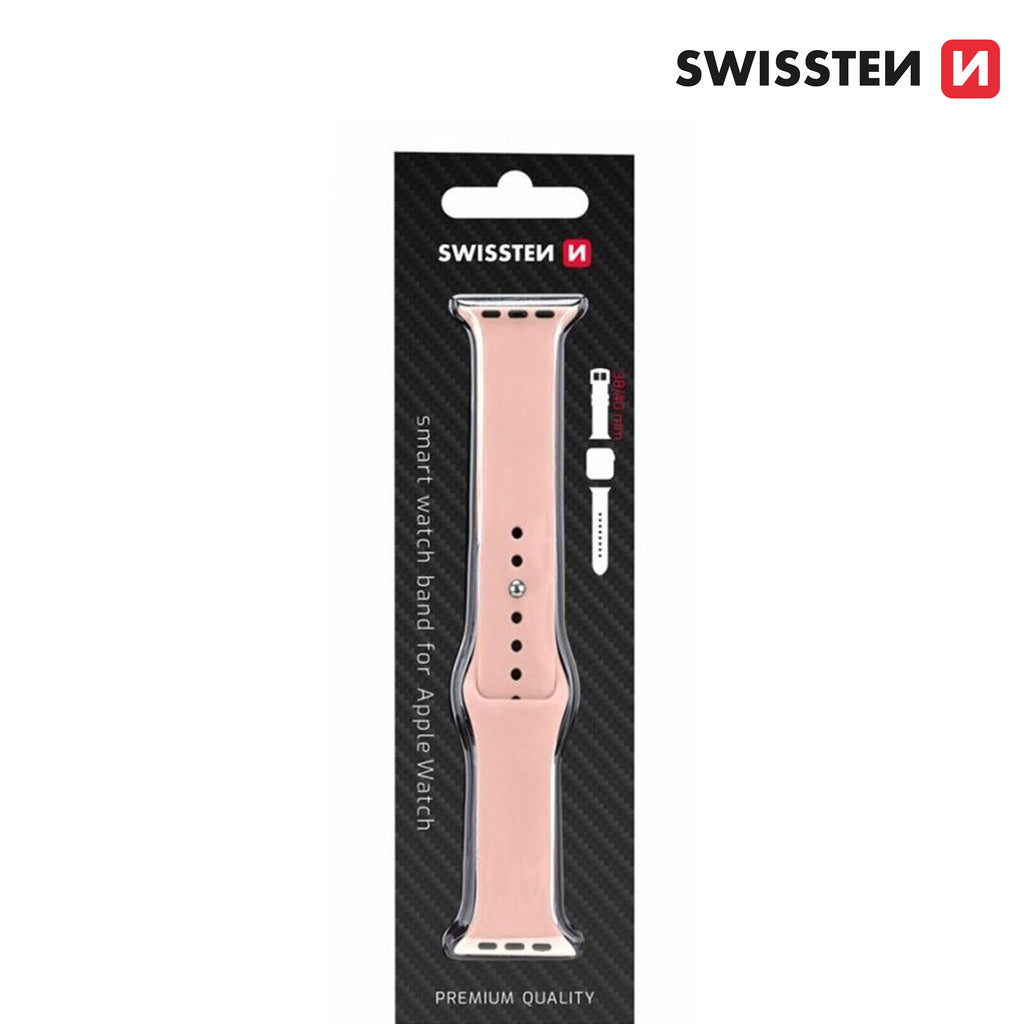 Rrip Silikoni SWISSTEN Për APPLE Watch 38-40mm, Rozë