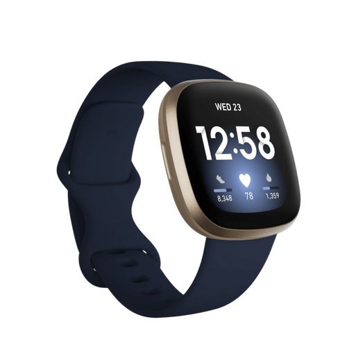 Smart Watch FITBIT Versa 3 Midnight/Soft Gold
