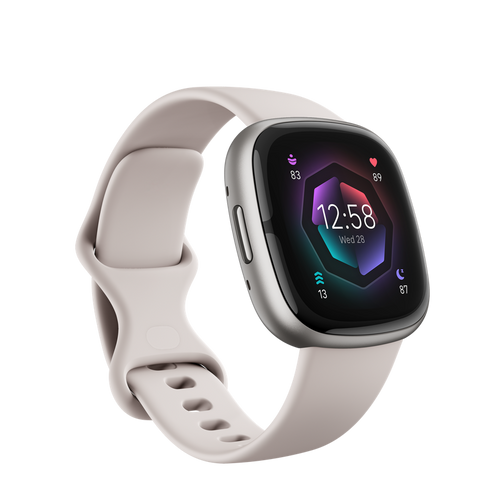 Smart Watch FITBIT Sense 2 Lunar White/Platinum
