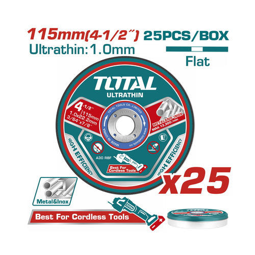 Disk prerës TOTAL Ultra-thin SET 115 X 1mm 25pcs TAC11011525