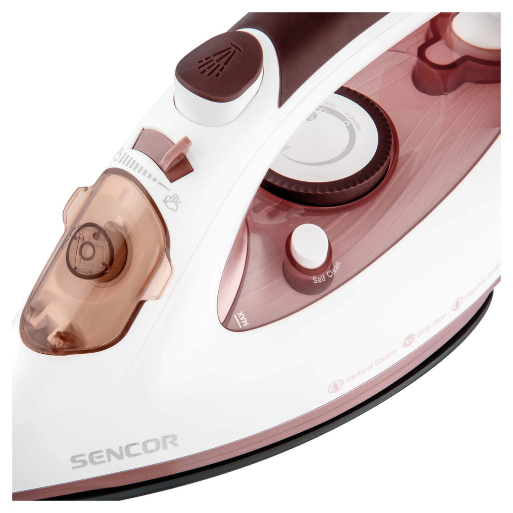 Hekur për hekurosje Sencor SSI 3520RS - 3100W, e bardhë/rozë