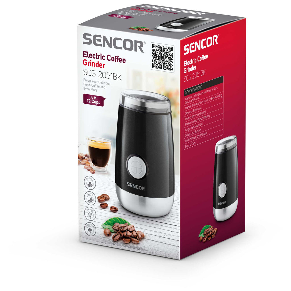 Mulli elektrik për kafe Sencor SCG 2051BK, e zezë