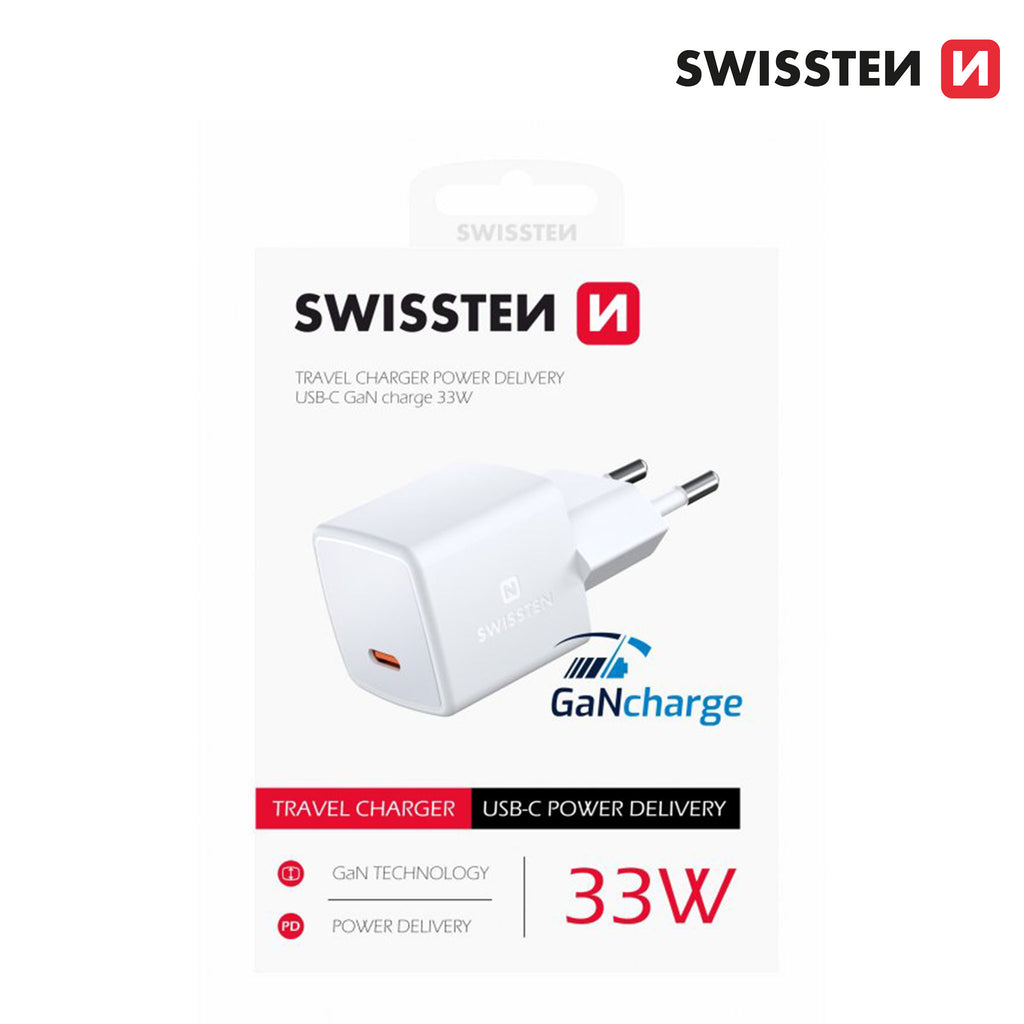 Karikues SWISSTEN 33W, Mini GaN, USB-C