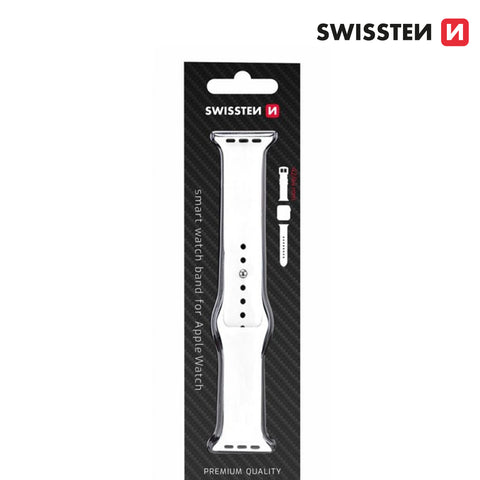 Rrip Silikoni SWISSTEN Për APPLE Watch 42-44mm, I Bardhë